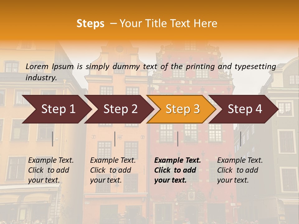 House Shops Lonely PowerPoint Template