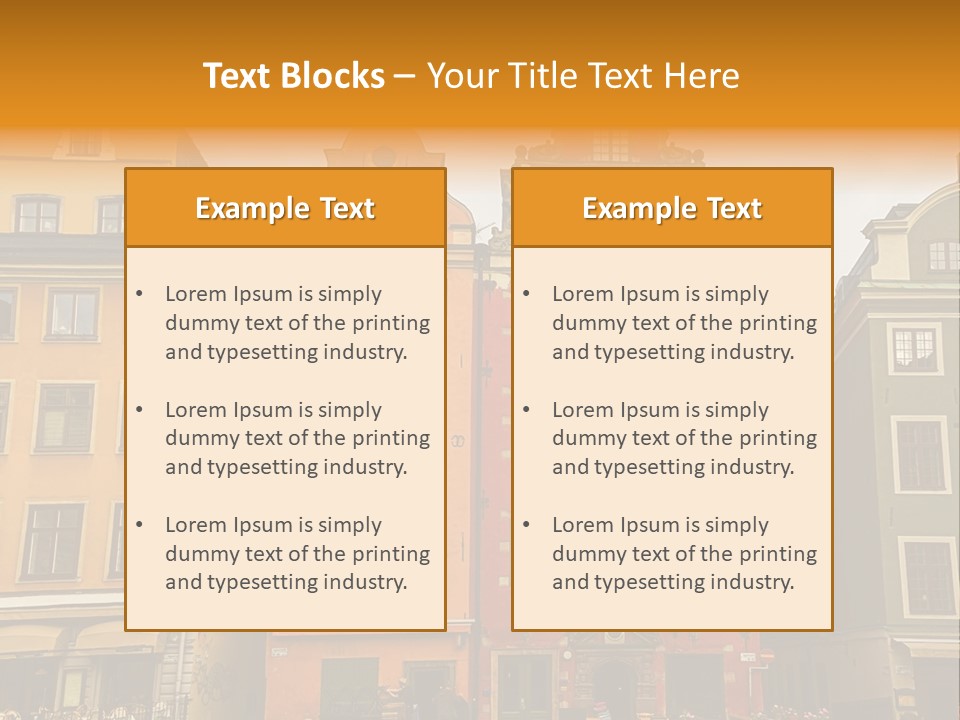 House Shops Lonely PowerPoint Template