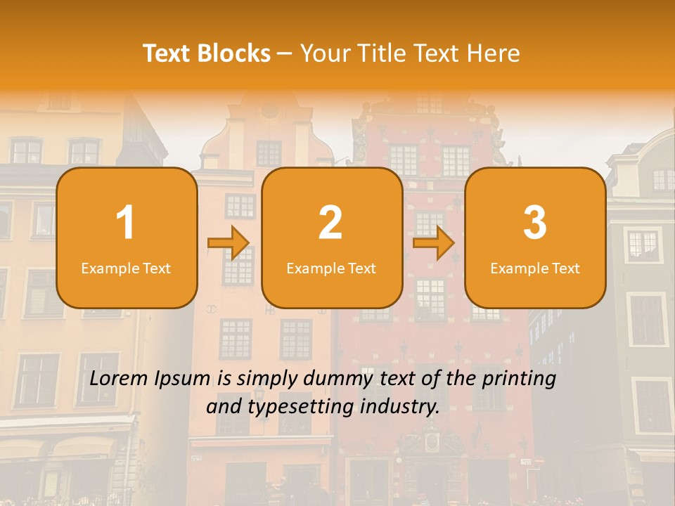 House Shops Lonely PowerPoint Template