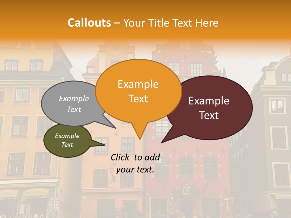 House Shops Lonely PowerPoint Template