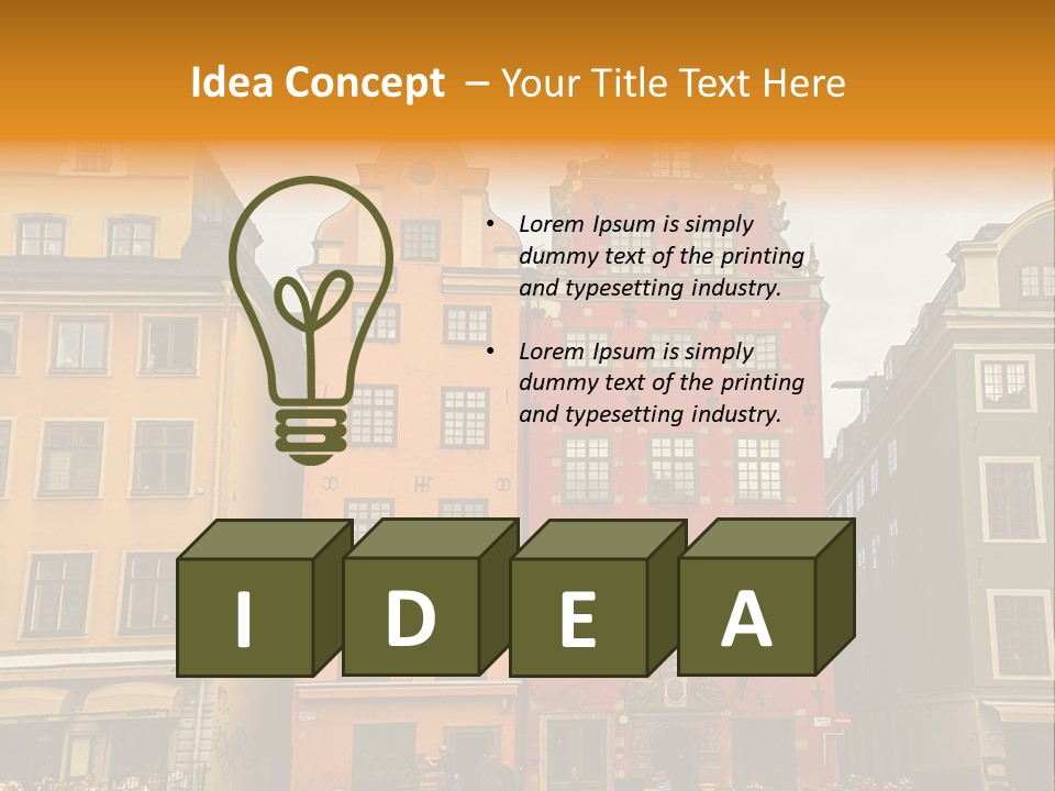 House Shops Lonely PowerPoint Template