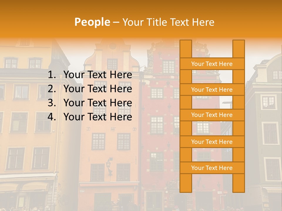House Shops Lonely PowerPoint Template