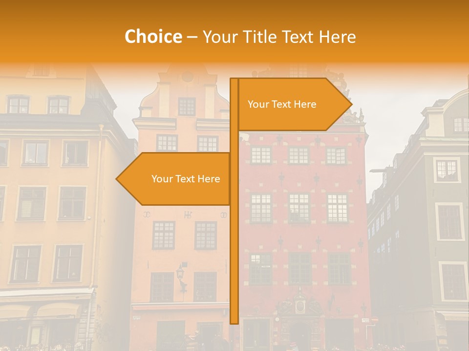 House Shops Lonely PowerPoint Template