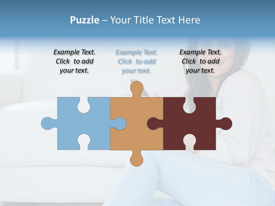 Brunet Cheerful Text Messaging PowerPoint Template