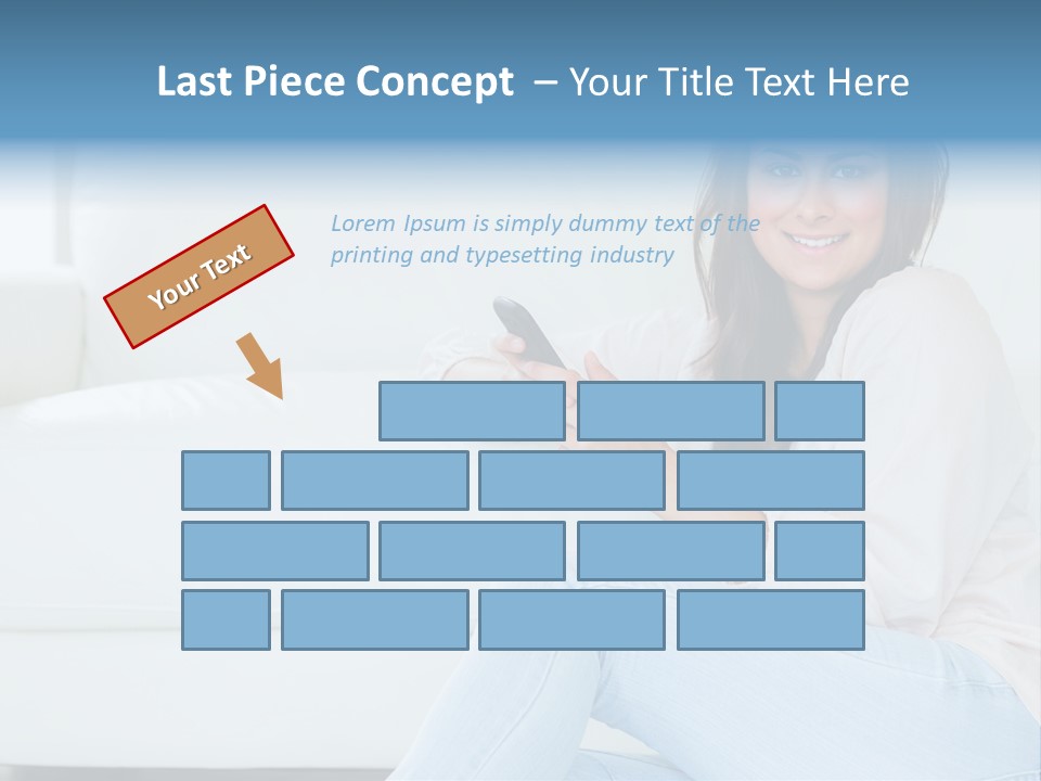 Brunet Cheerful Text Messaging PowerPoint Template