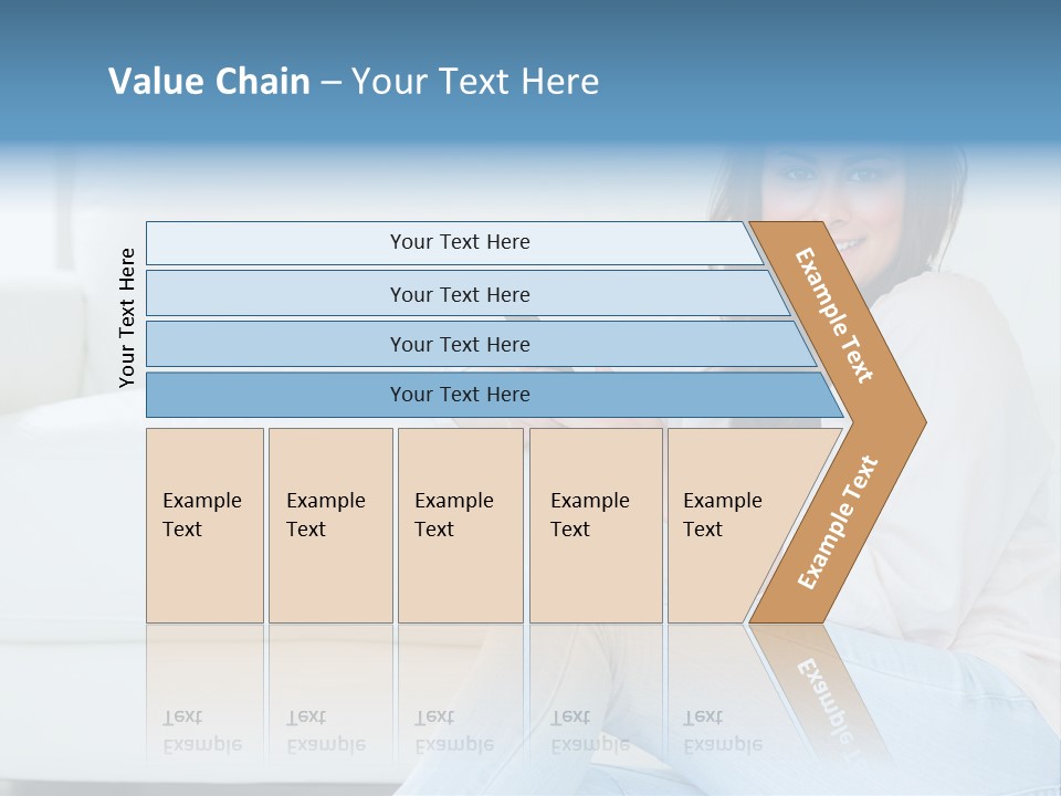 Brunet Cheerful Text Messaging PowerPoint Template