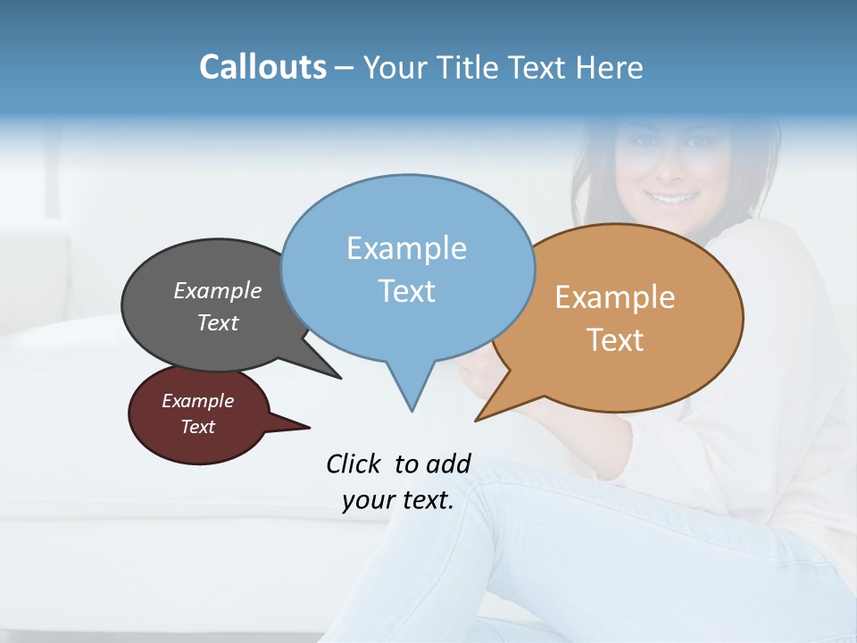 Brunet Cheerful Text Messaging PowerPoint Template