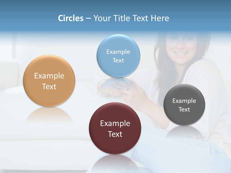 Brunet Cheerful Text Messaging PowerPoint Template