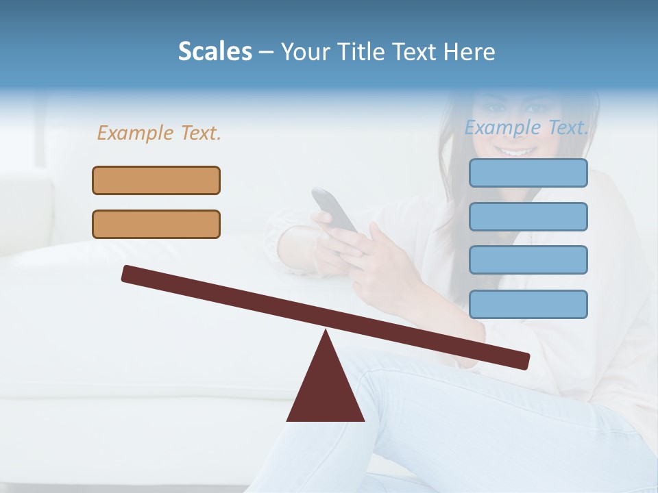 Brunet Cheerful Text Messaging PowerPoint Template
