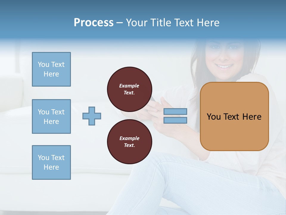 Brunet Cheerful Text Messaging PowerPoint Template