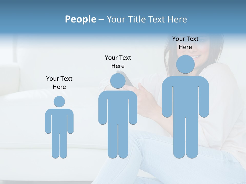 Brunet Cheerful Text Messaging PowerPoint Template