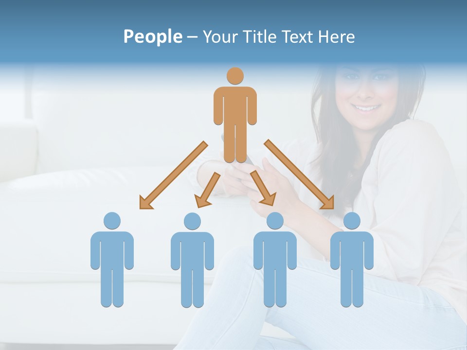 Brunet Cheerful Text Messaging PowerPoint Template