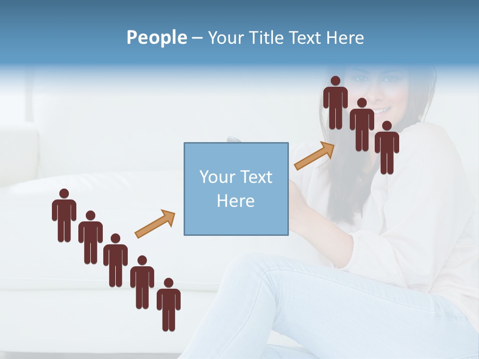 Brunet Cheerful Text Messaging PowerPoint Template