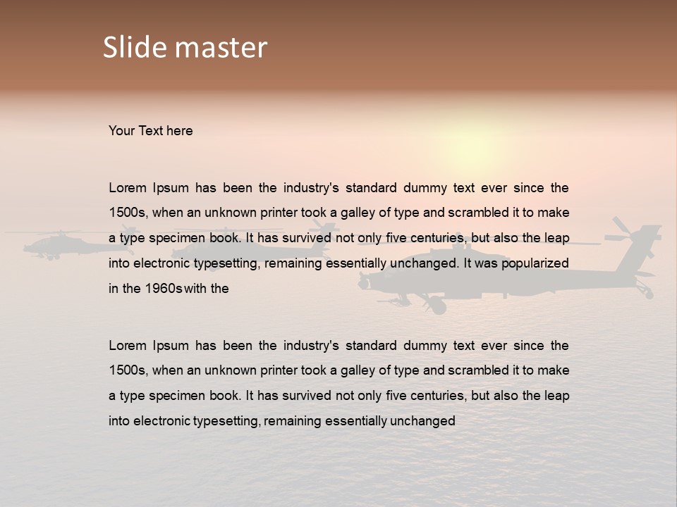 Aviation Apache Flying PowerPoint Template