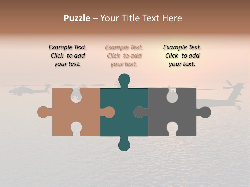 Aviation Apache Flying PowerPoint Template