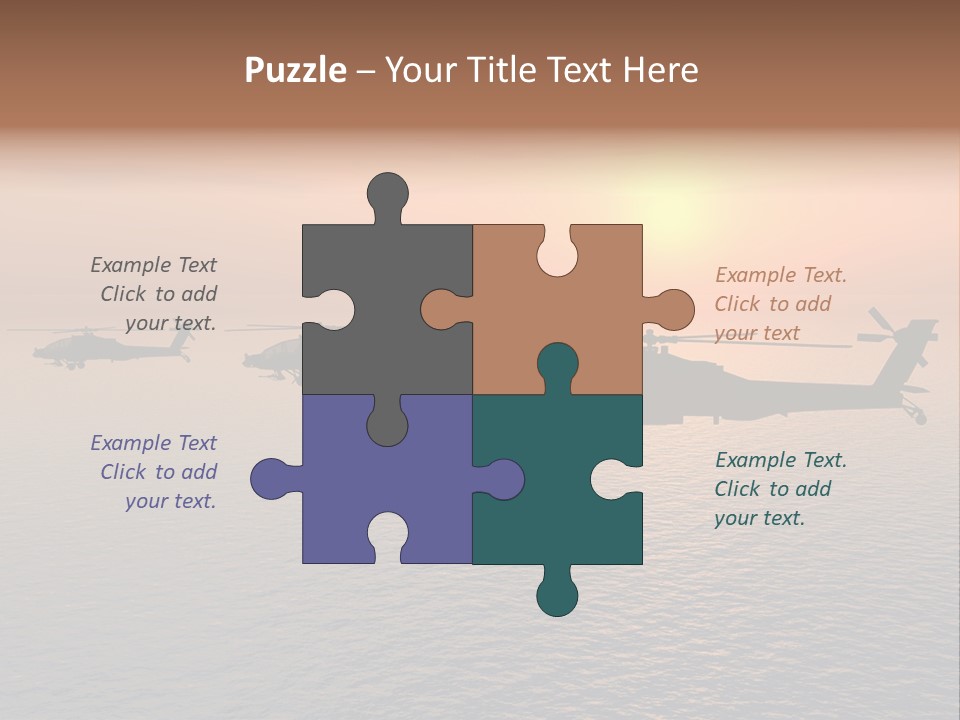 Aviation Apache Flying PowerPoint Template