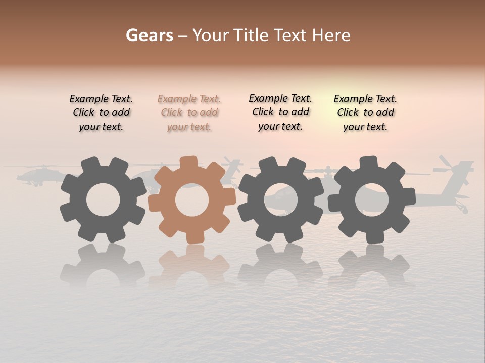 Aviation Apache Flying PowerPoint Template