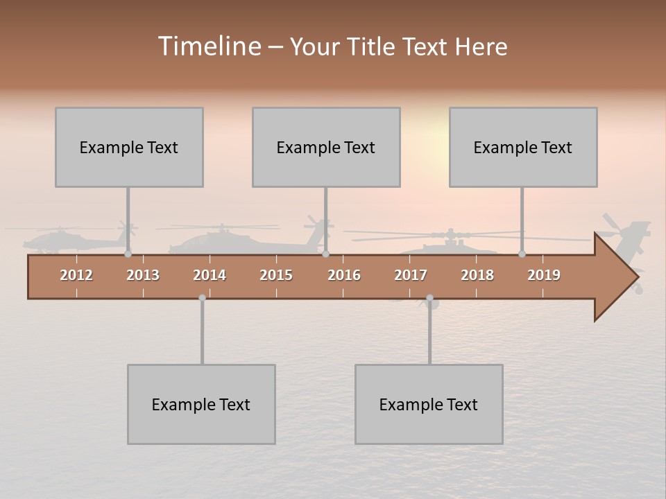 Aviation Apache Flying PowerPoint Template
