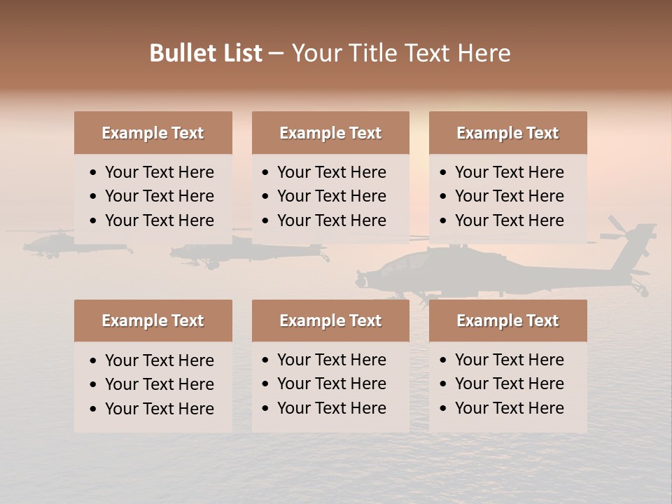 Aviation Apache Flying PowerPoint Template