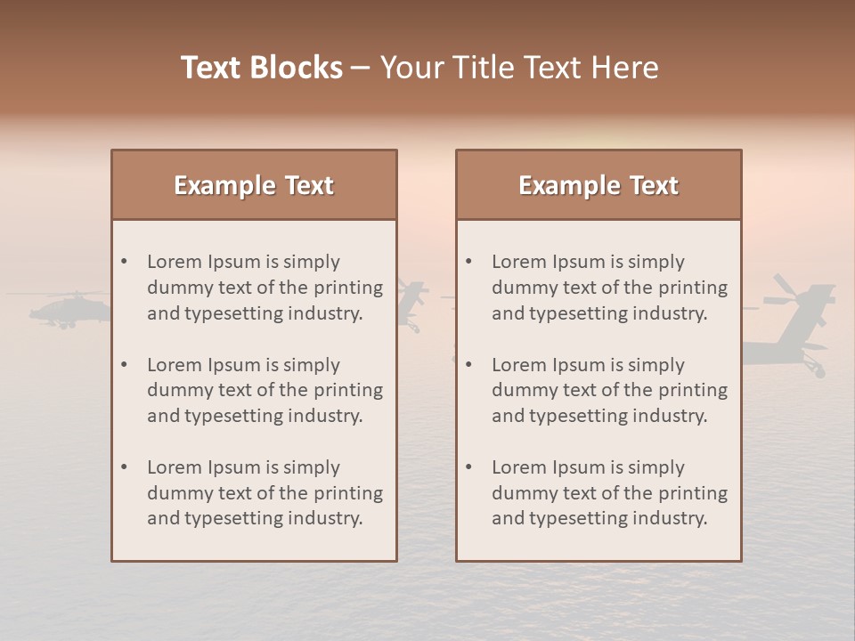 Aviation Apache Flying PowerPoint Template