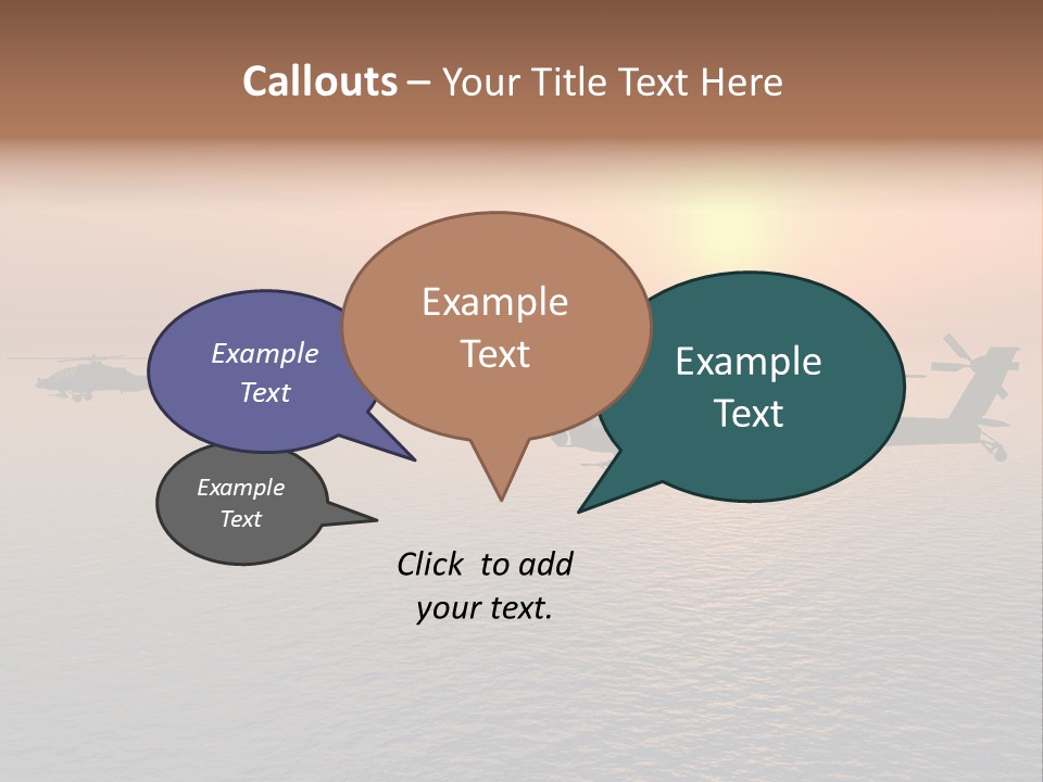Aviation Apache Flying PowerPoint Template