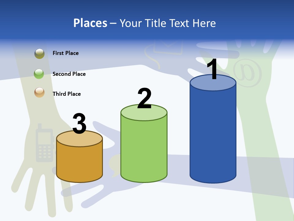 A Group Of Hands Reaching Out To Each Other PowerPoint Template