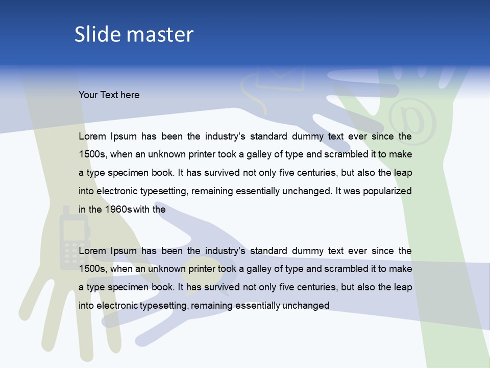 A Group Of Hands Reaching Out To Each Other PowerPoint Template