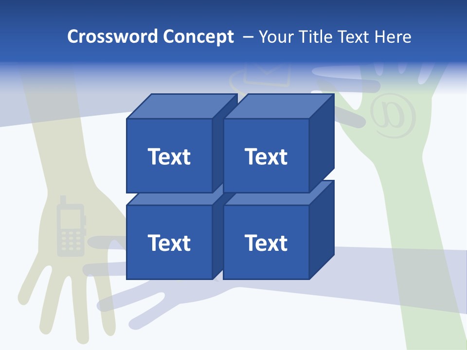 A Group Of Hands Reaching Out To Each Other PowerPoint Template