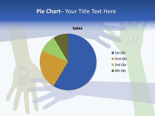 A Group Of Hands Reaching Out To Each Other PowerPoint Template