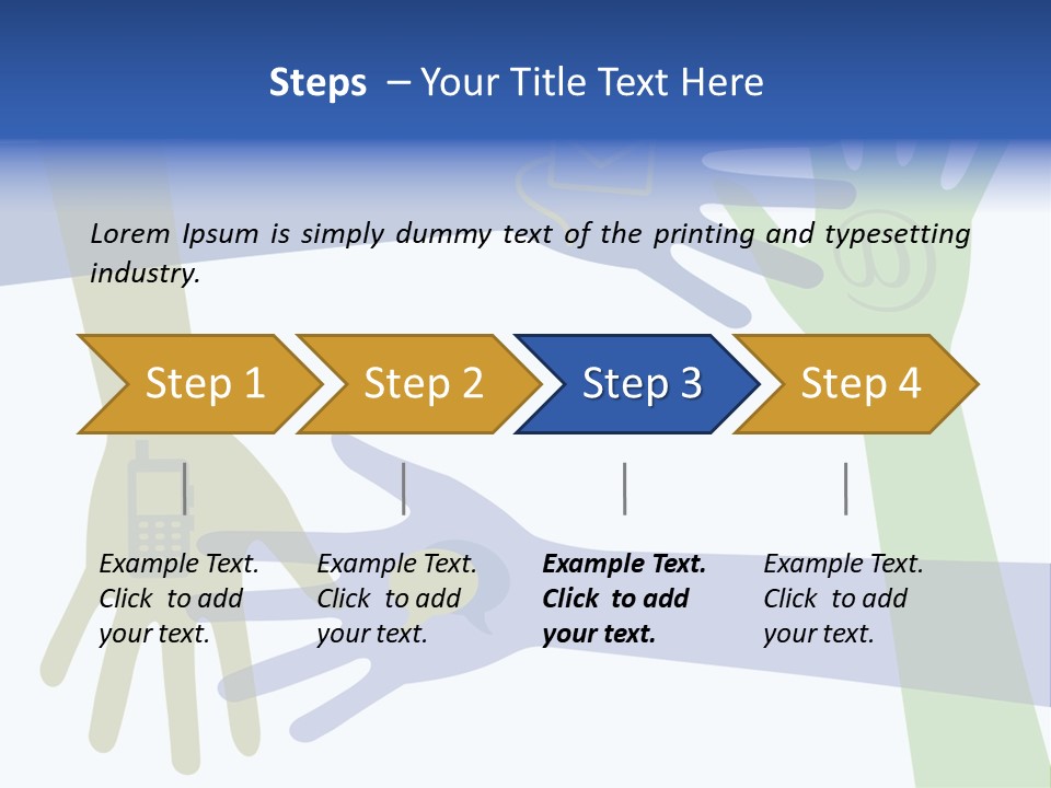 A Group Of Hands Reaching Out To Each Other PowerPoint Template