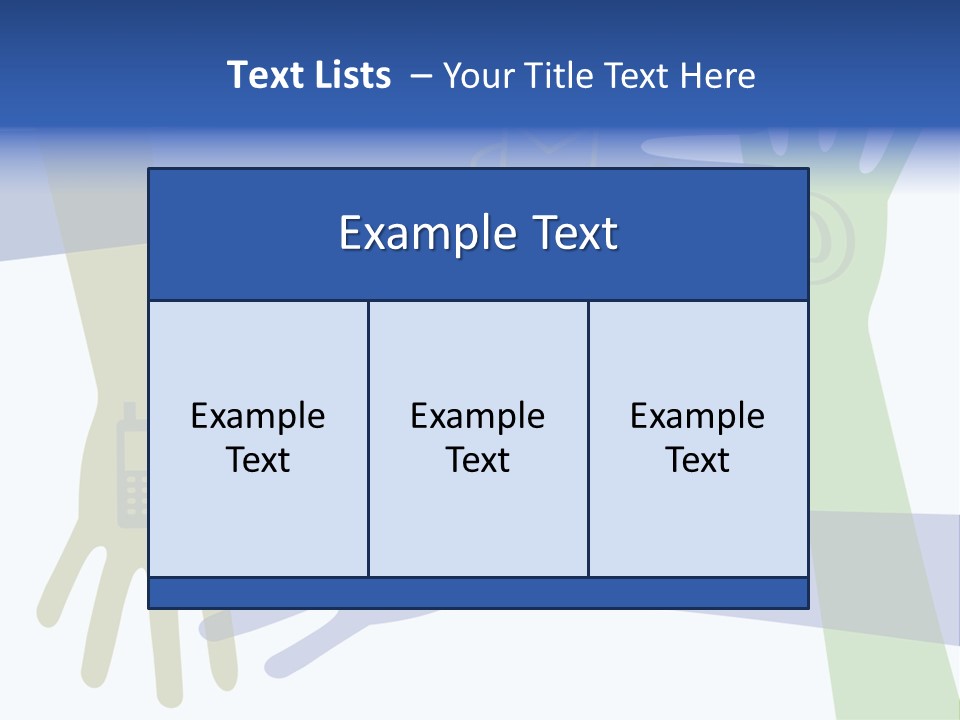 A Group Of Hands Reaching Out To Each Other PowerPoint Template