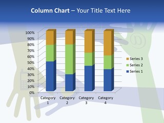 A Group Of Hands Reaching Out To Each Other PowerPoint Template