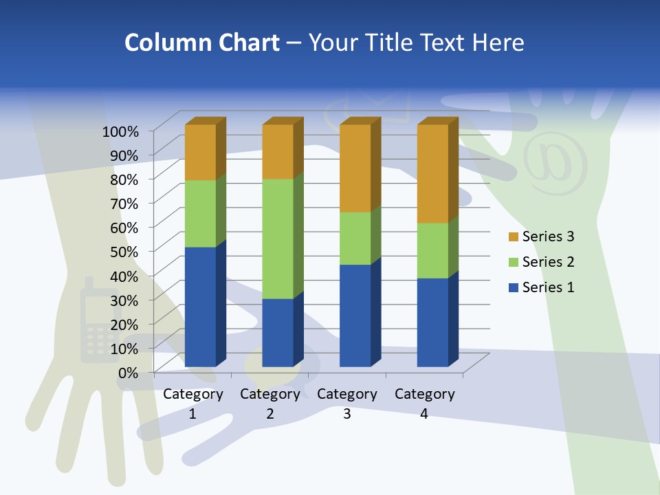 A Group Of Hands Reaching Out To Each Other PowerPoint Template