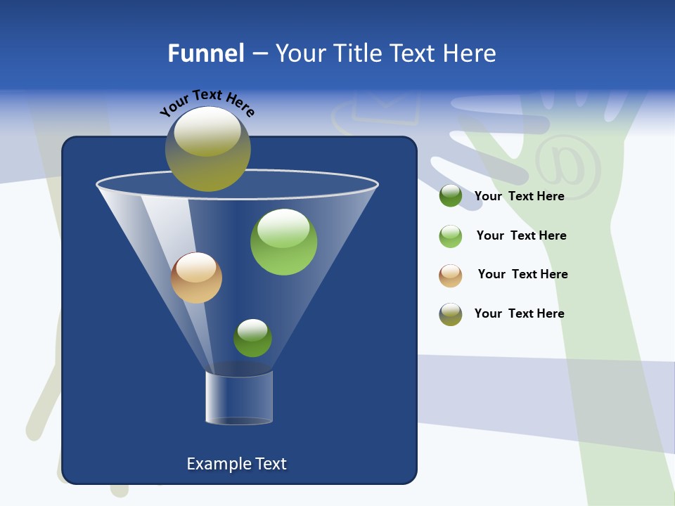 A Group Of Hands Reaching Out To Each Other PowerPoint Template
