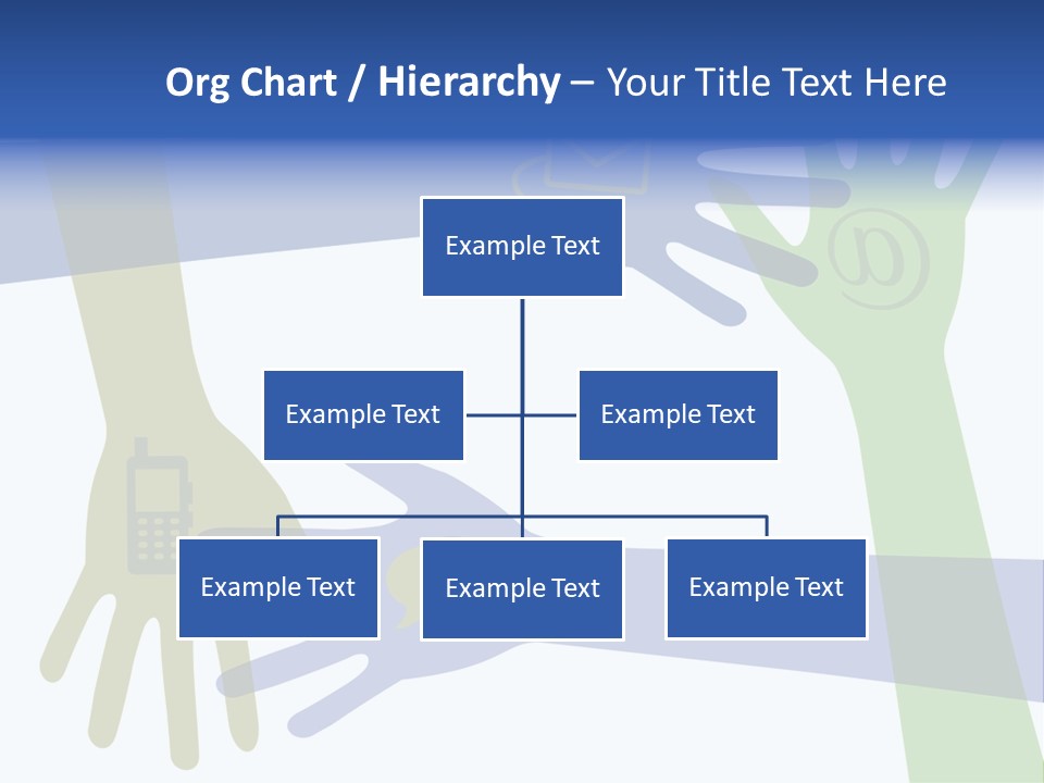 A Group Of Hands Reaching Out To Each Other PowerPoint Template