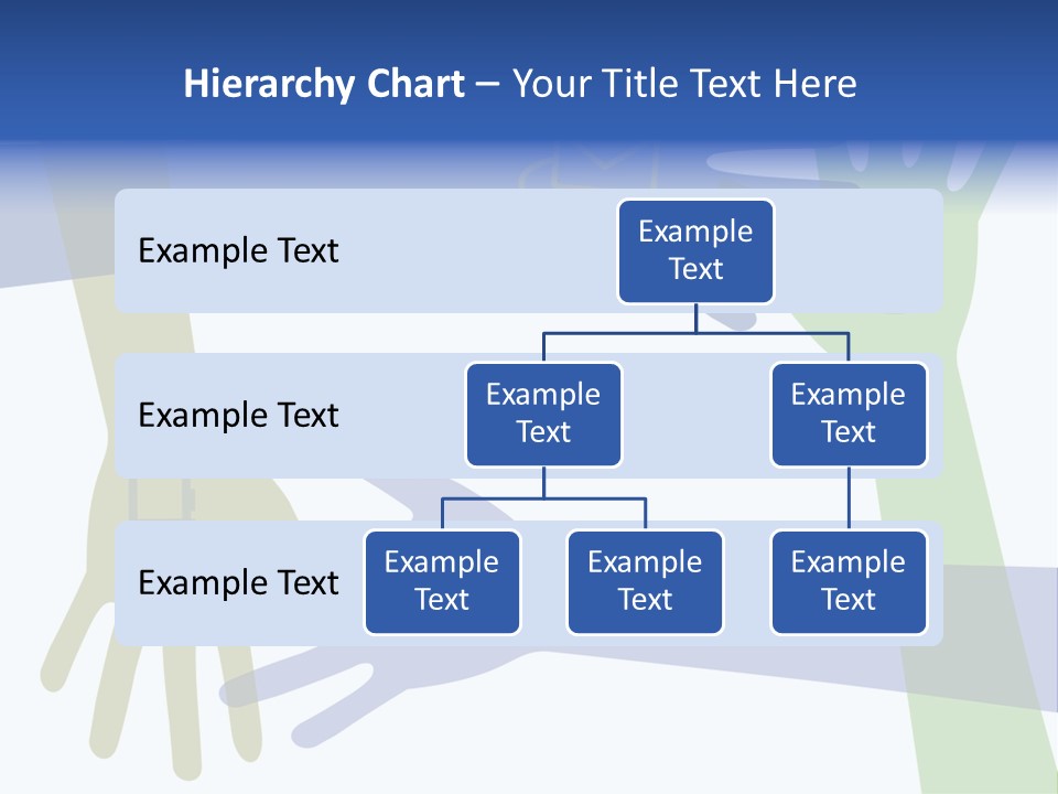 A Group Of Hands Reaching Out To Each Other PowerPoint Template
