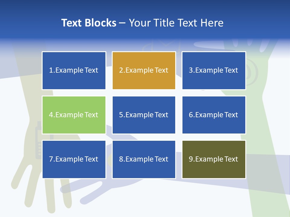 A Group Of Hands Reaching Out To Each Other PowerPoint Template