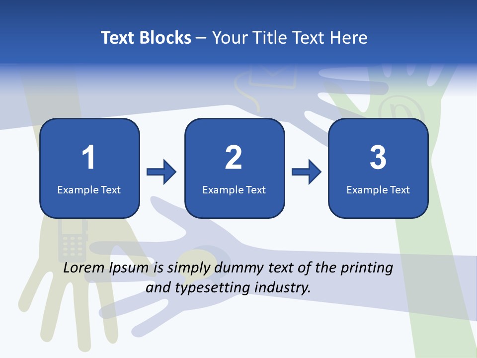 A Group Of Hands Reaching Out To Each Other PowerPoint Template