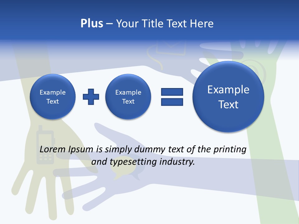 A Group Of Hands Reaching Out To Each Other PowerPoint Template