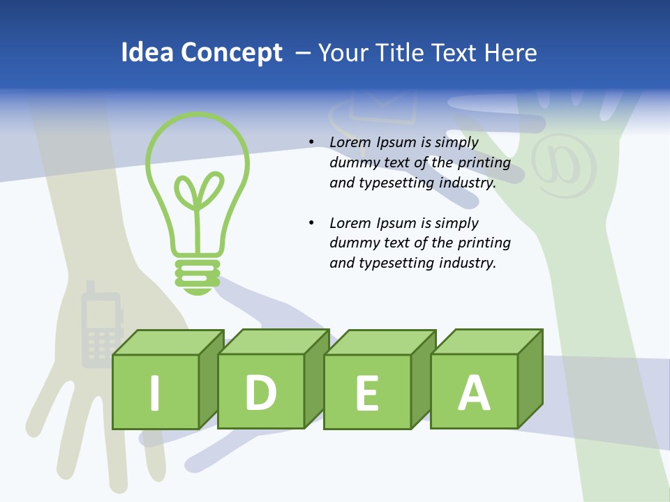 A Group Of Hands Reaching Out To Each Other PowerPoint Template
