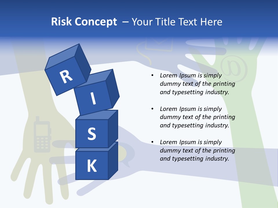 A Group Of Hands Reaching Out To Each Other PowerPoint Template
