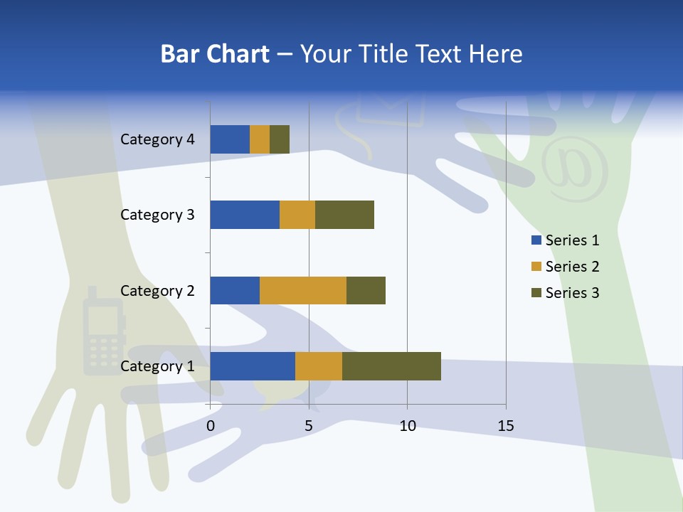 A Group Of Hands Reaching Out To Each Other PowerPoint Template