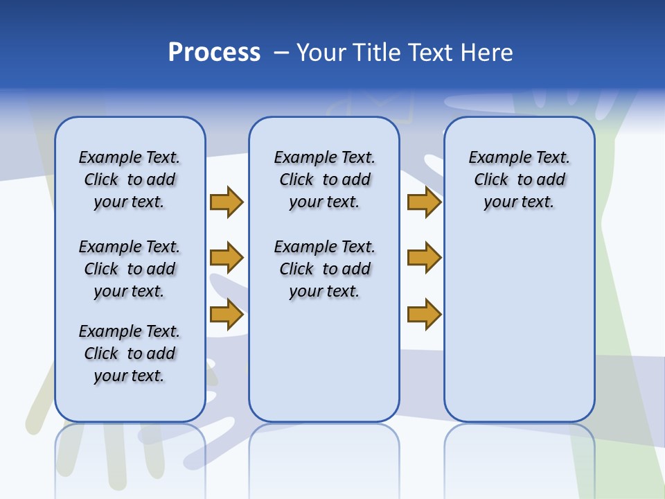A Group Of Hands Reaching Out To Each Other PowerPoint Template