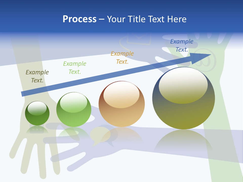 A Group Of Hands Reaching Out To Each Other PowerPoint Template