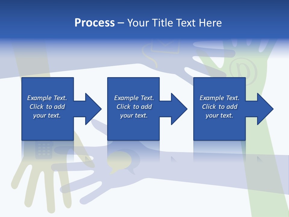A Group Of Hands Reaching Out To Each Other PowerPoint Template