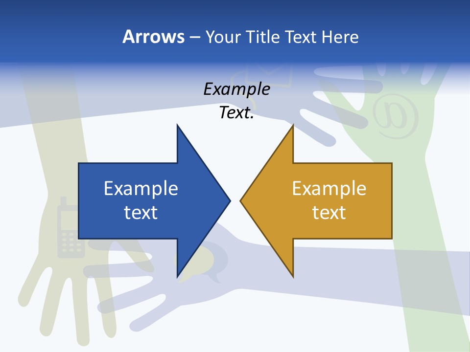 A Group Of Hands Reaching Out To Each Other PowerPoint Template