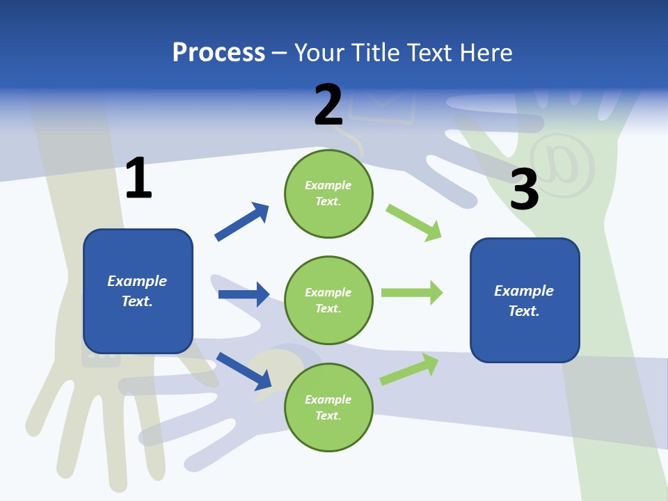 A Group Of Hands Reaching Out To Each Other PowerPoint Template