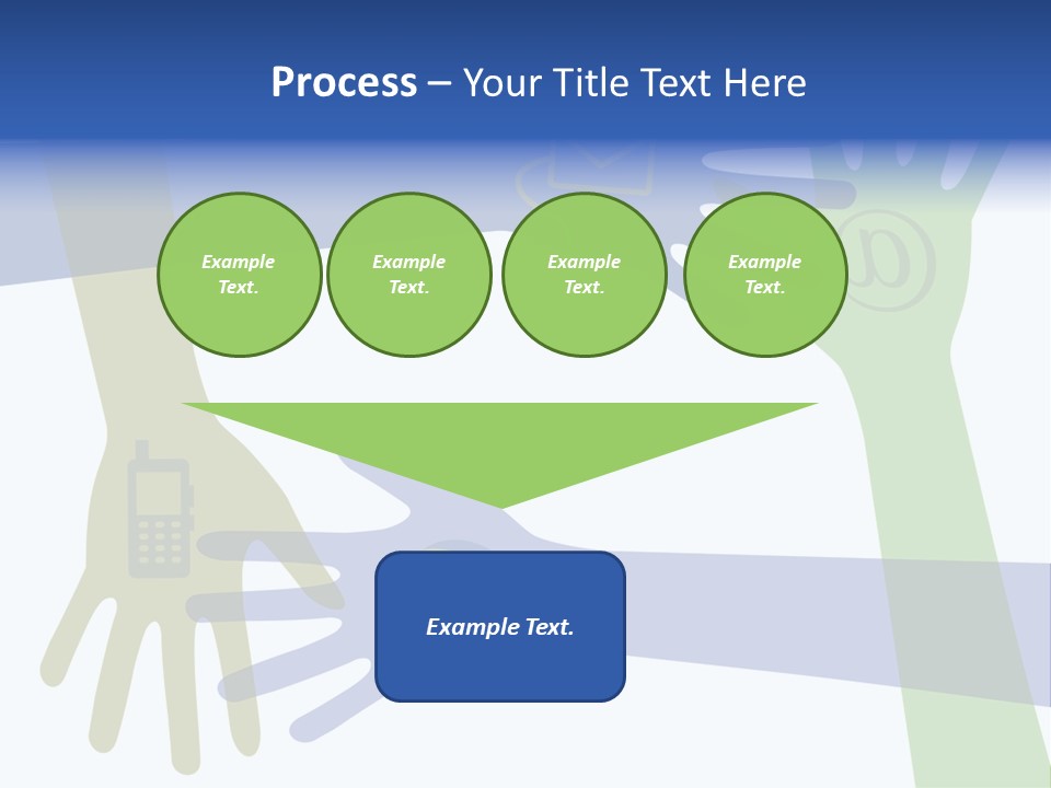 A Group Of Hands Reaching Out To Each Other PowerPoint Template