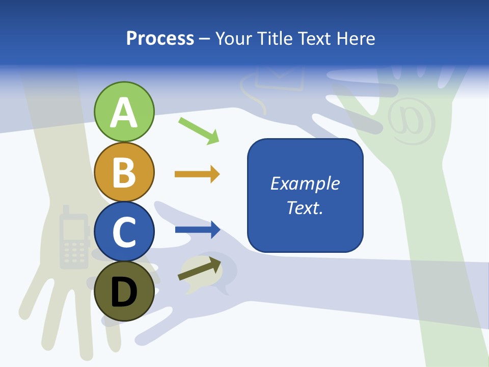 A Group Of Hands Reaching Out To Each Other PowerPoint Template