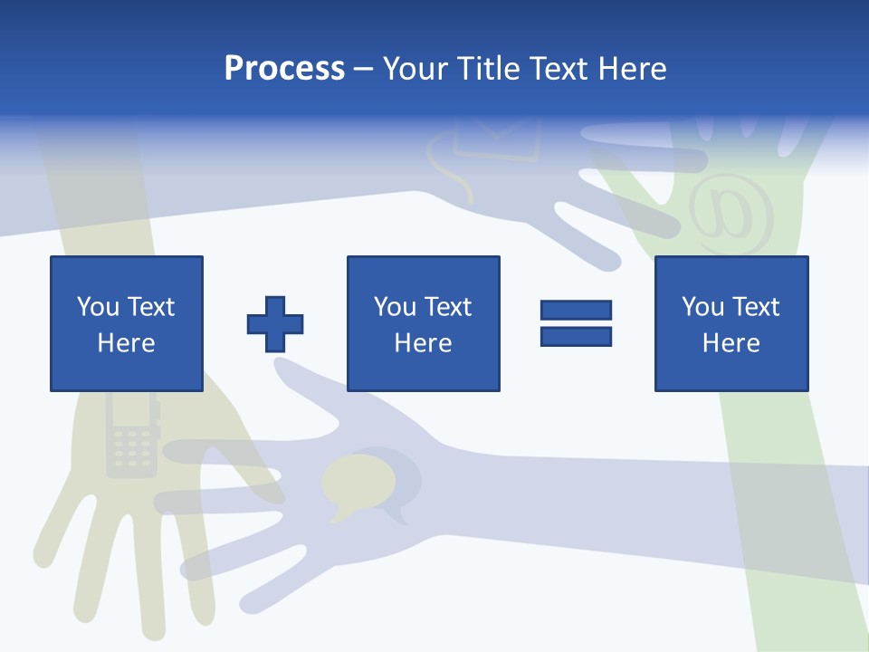 A Group Of Hands Reaching Out To Each Other PowerPoint Template